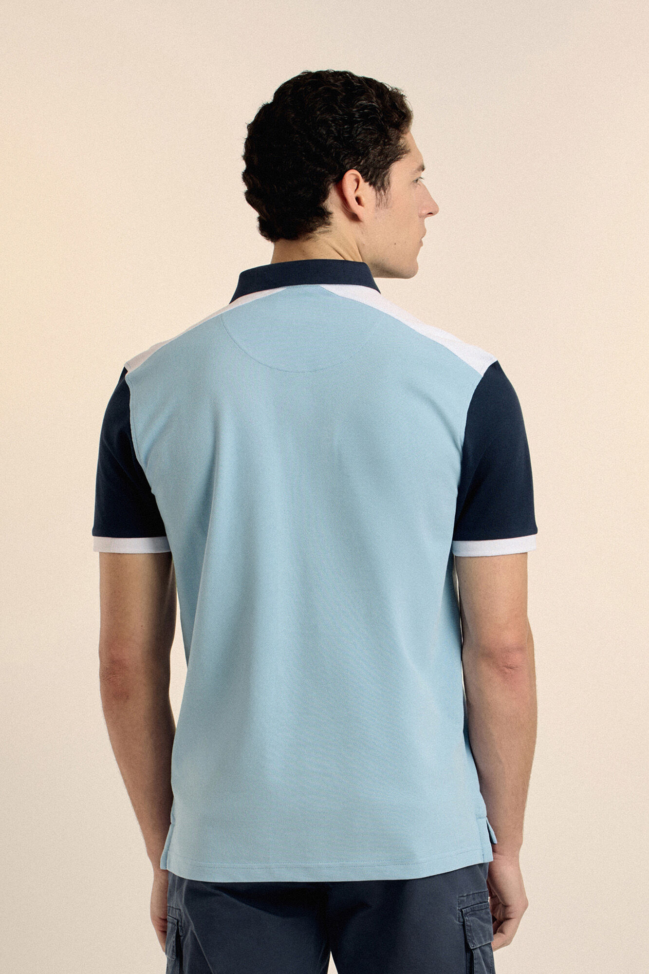 Valecuatro Tricolor polo shirt Blue