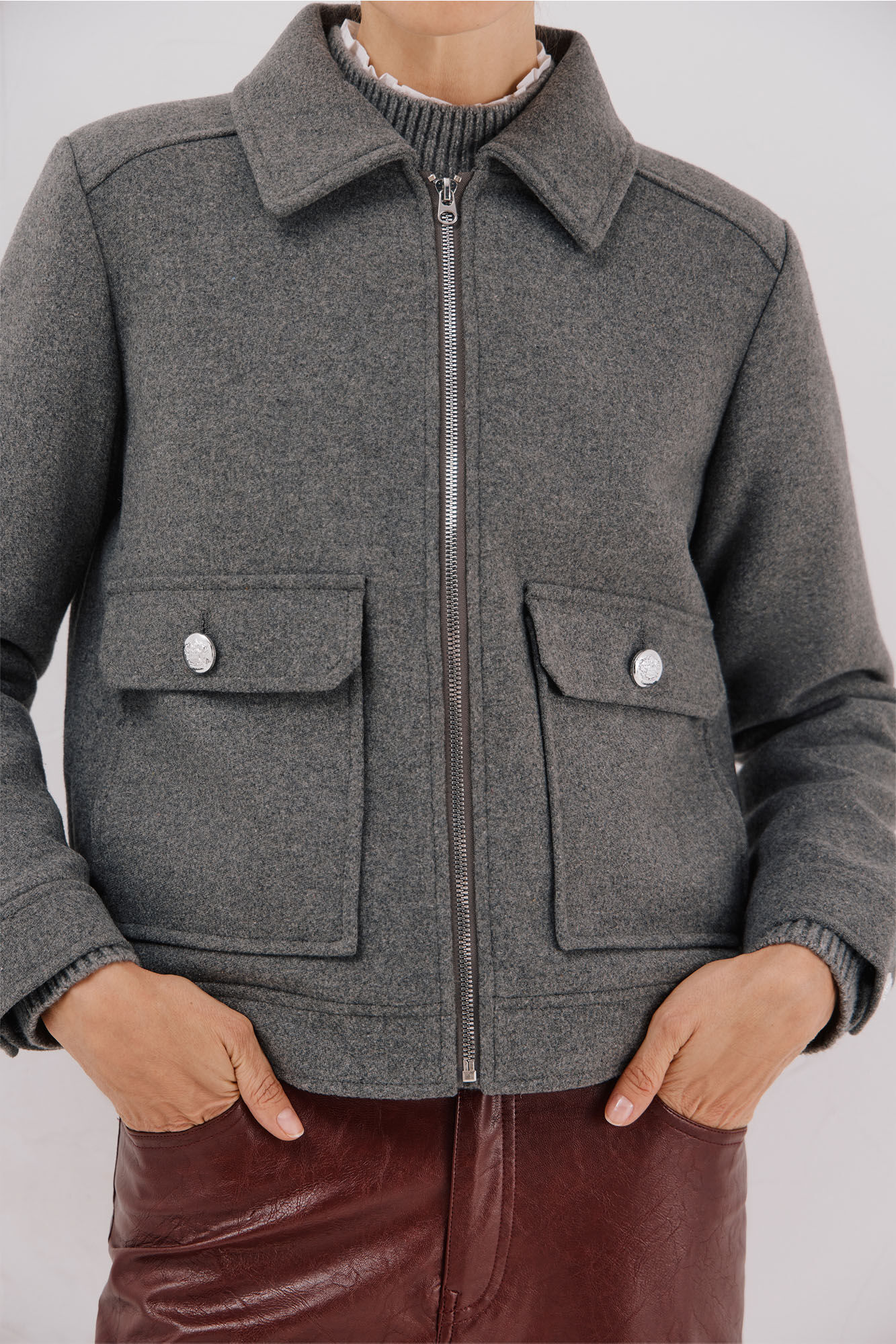 Cortefiel Casaco curto de l&atilde;