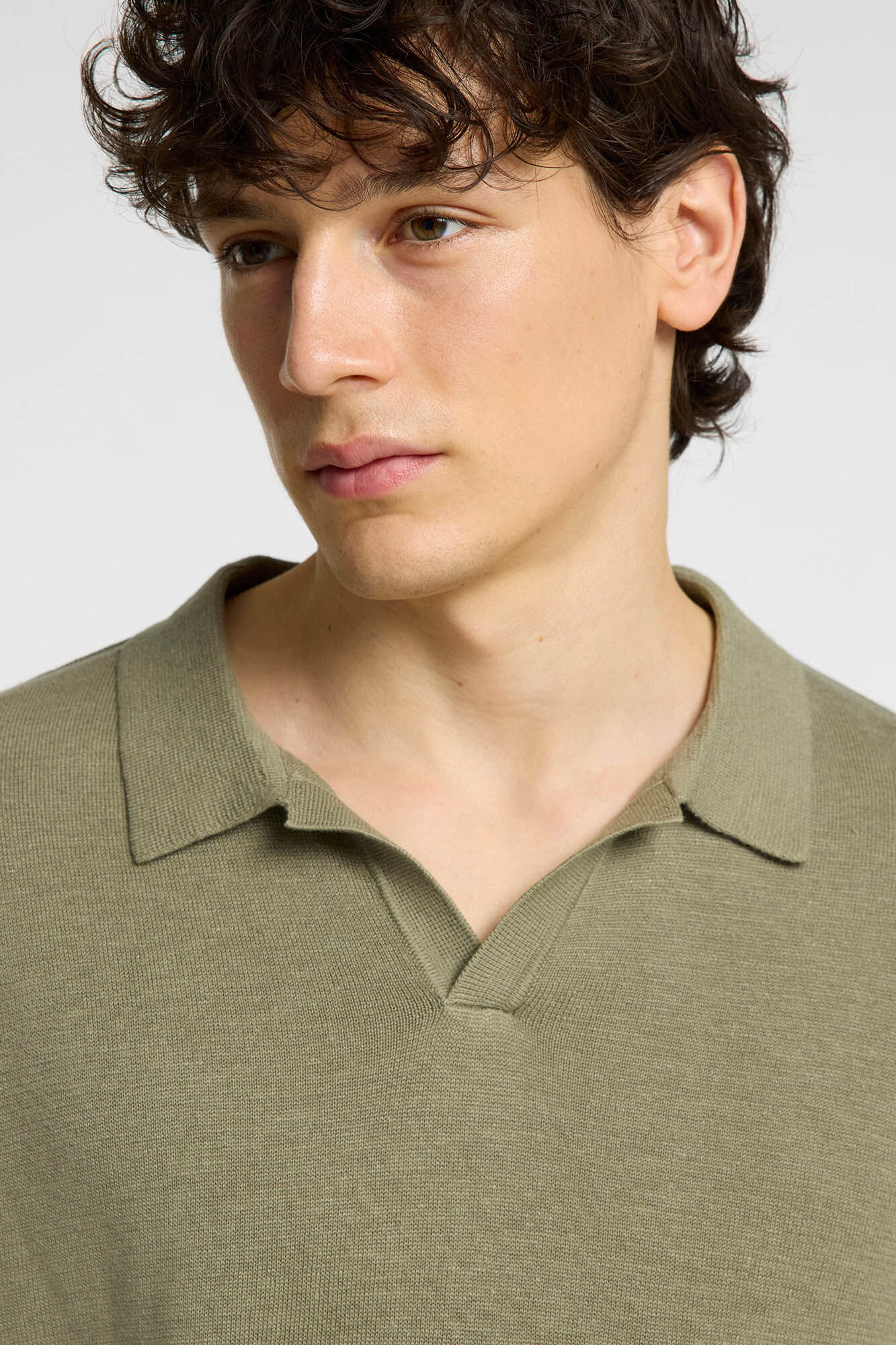 Selected Polo de lino de manga corta