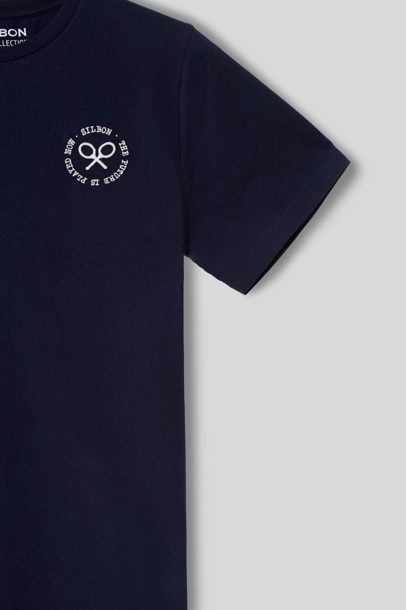 Silbon Navy blue Oxygen rackets T-shirt Navy