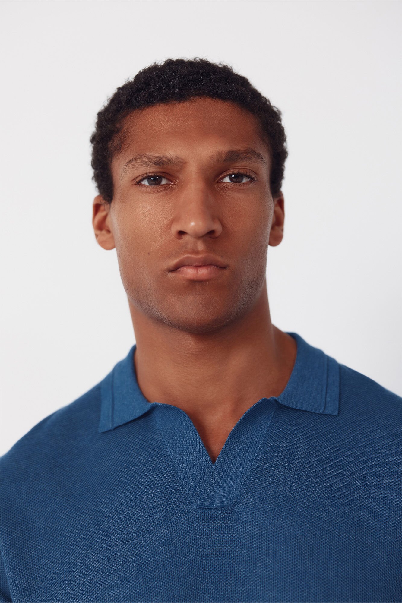 Cortefiel Piqu&eacute; short sleeve polo shirt Blue