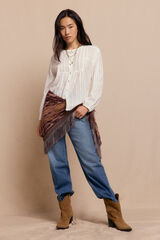 Slowlove Blusa encajes Marfil