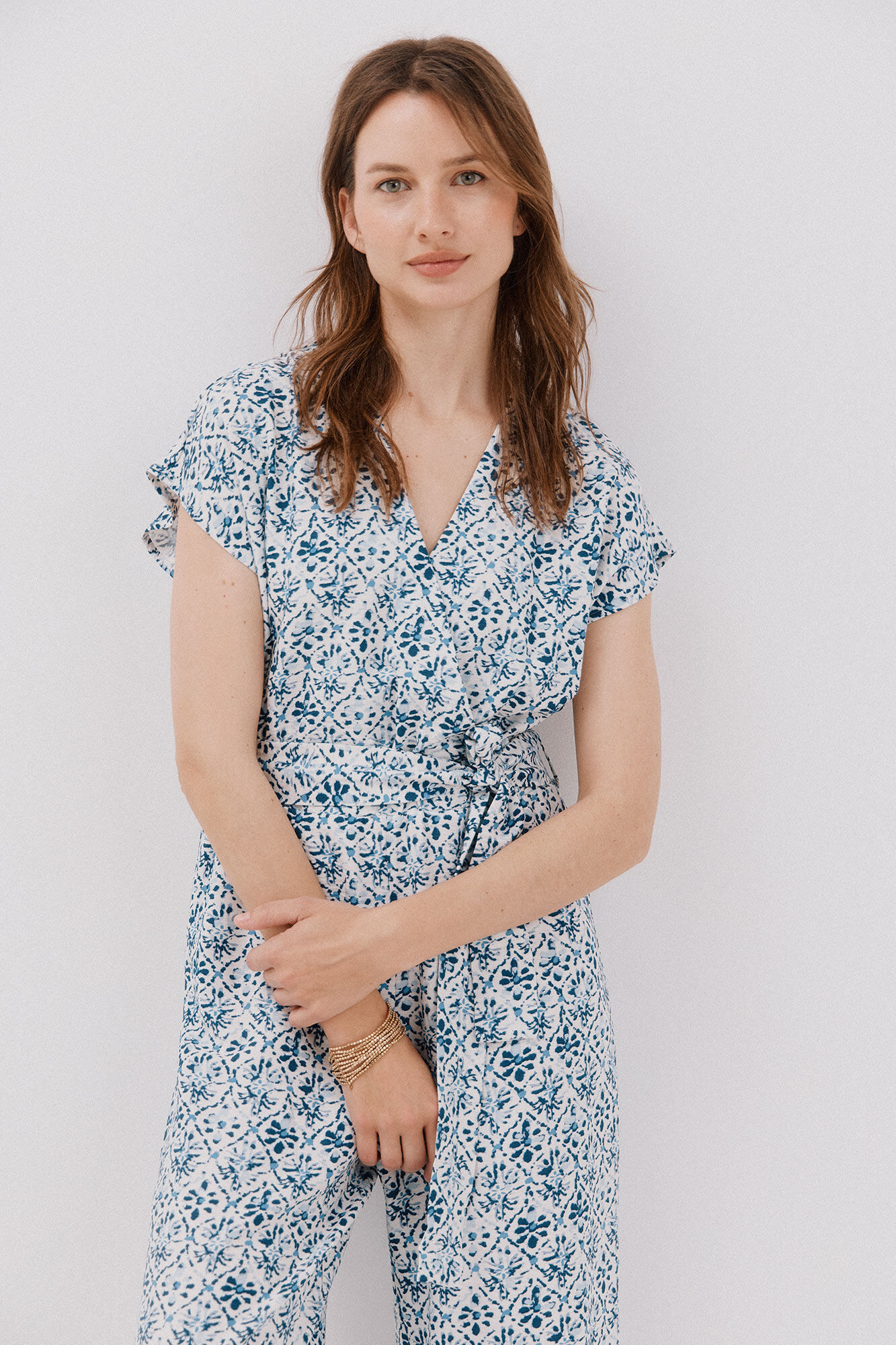 Cortefiel Mono cruzado estampado Multicolor