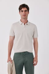 Cortefiel Piqu&eacute; polo shirt Ivory