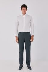 Cortefiel Comfortable elasticated tapered chinos Dark grey