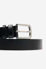 Cortefiel Leather sport belt Black