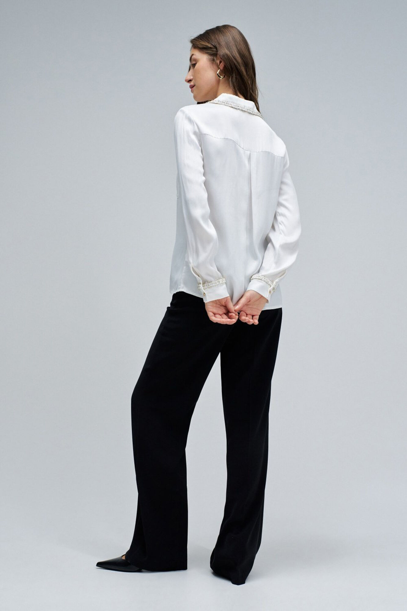 Salsa Jeans Camisa de cetim tweed