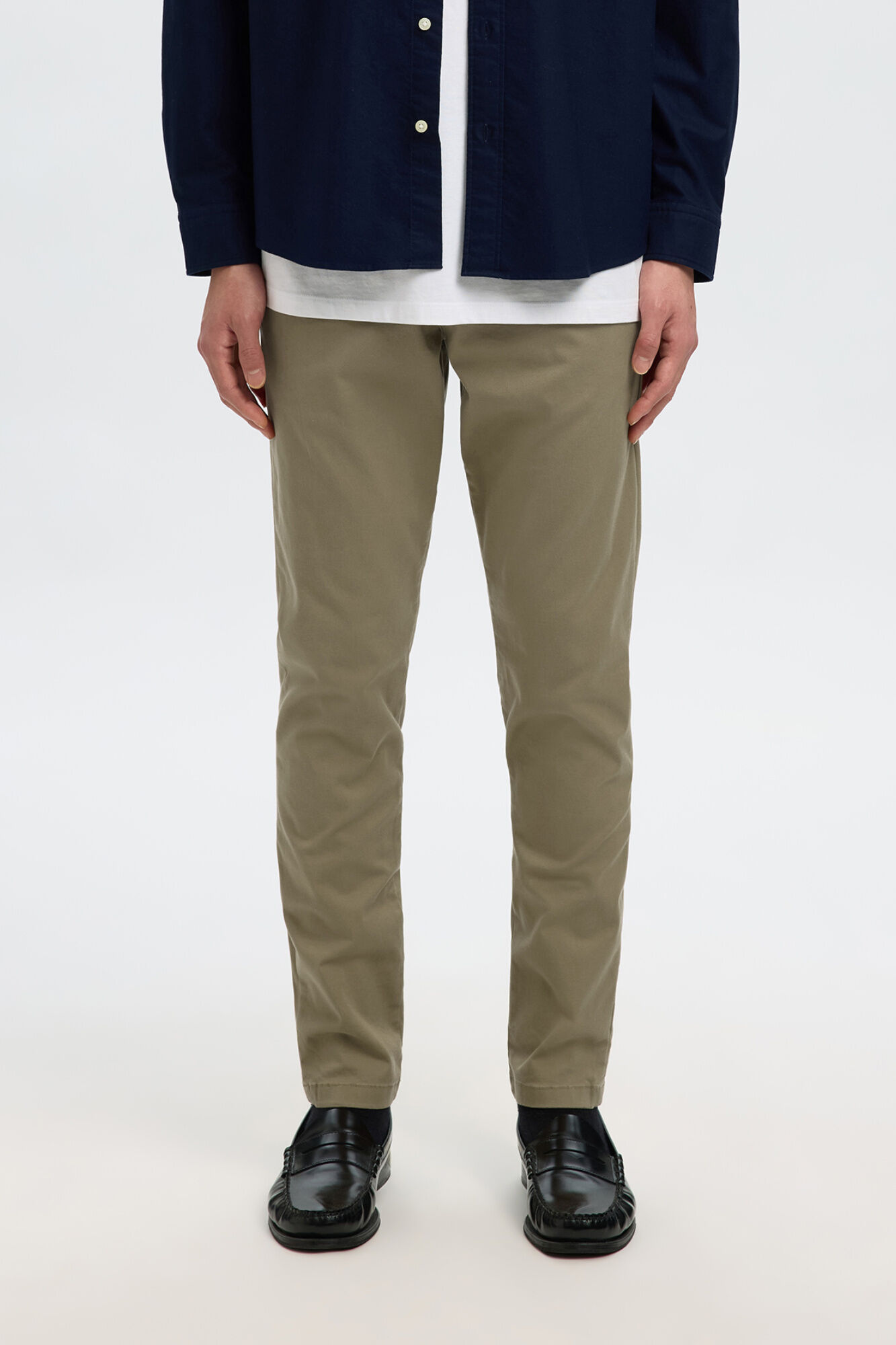 Selected Cal&ccedil;as chino para homem slim fit Castanho