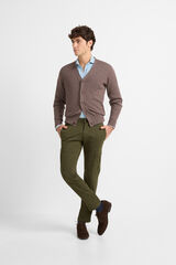 Silbon C&aacute;rdigan cl&aacute;sico liso Marr&oacute;n oscuro