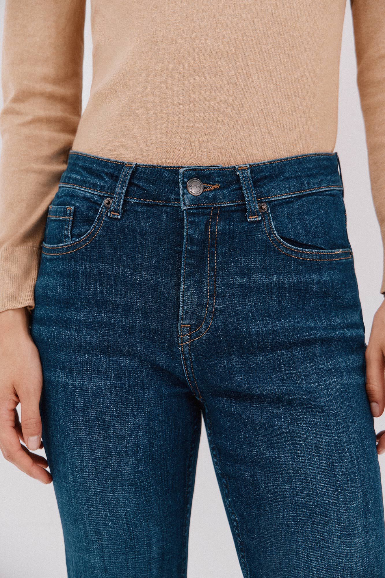 Cortefiel Bell bottom jeans Blue