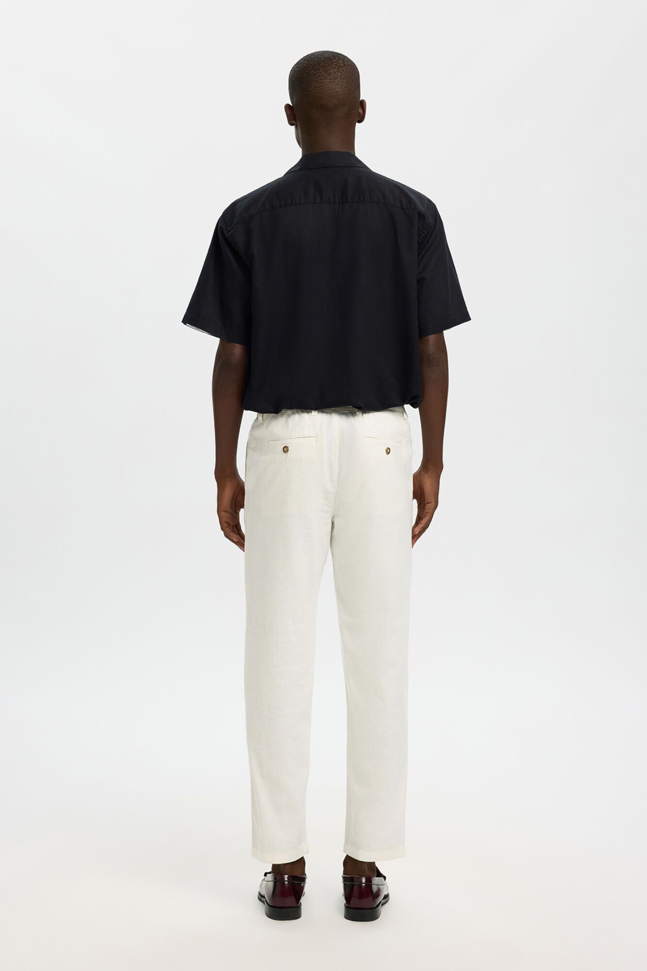 Selected Linen chinos White