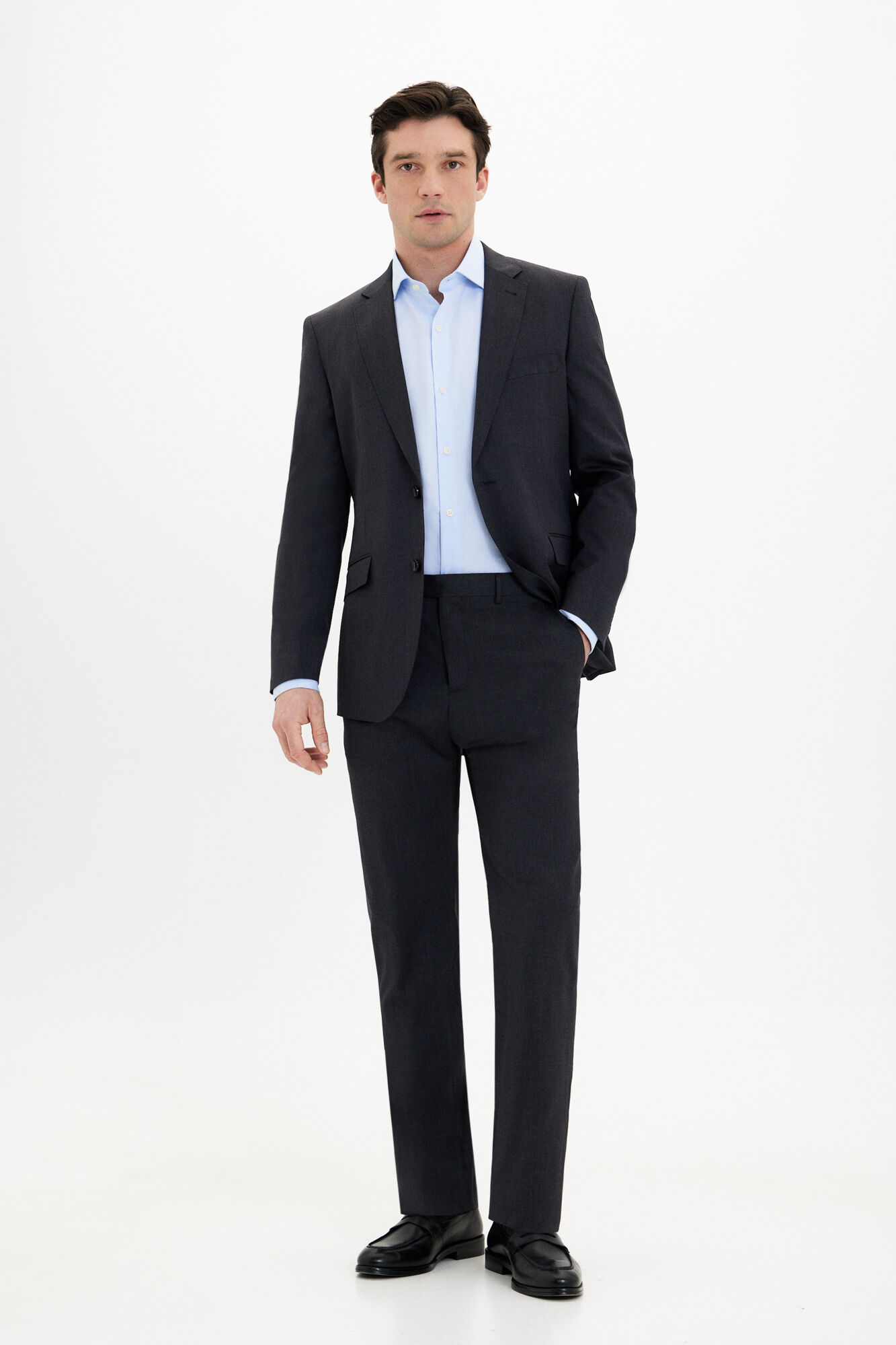 Cortefiel Plain coolmax&reg; trousers Dark grey