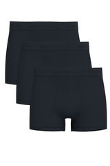 Selected Pack de 3 calzoncillos confeccionados con algod&oacute;n org&aacute;nico. Azul marino