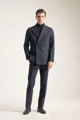 PuroEGO Fato cruzado risca diplom&aacute;tica marinho Azul