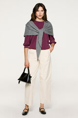 Selected Blusa com manga top Roxo