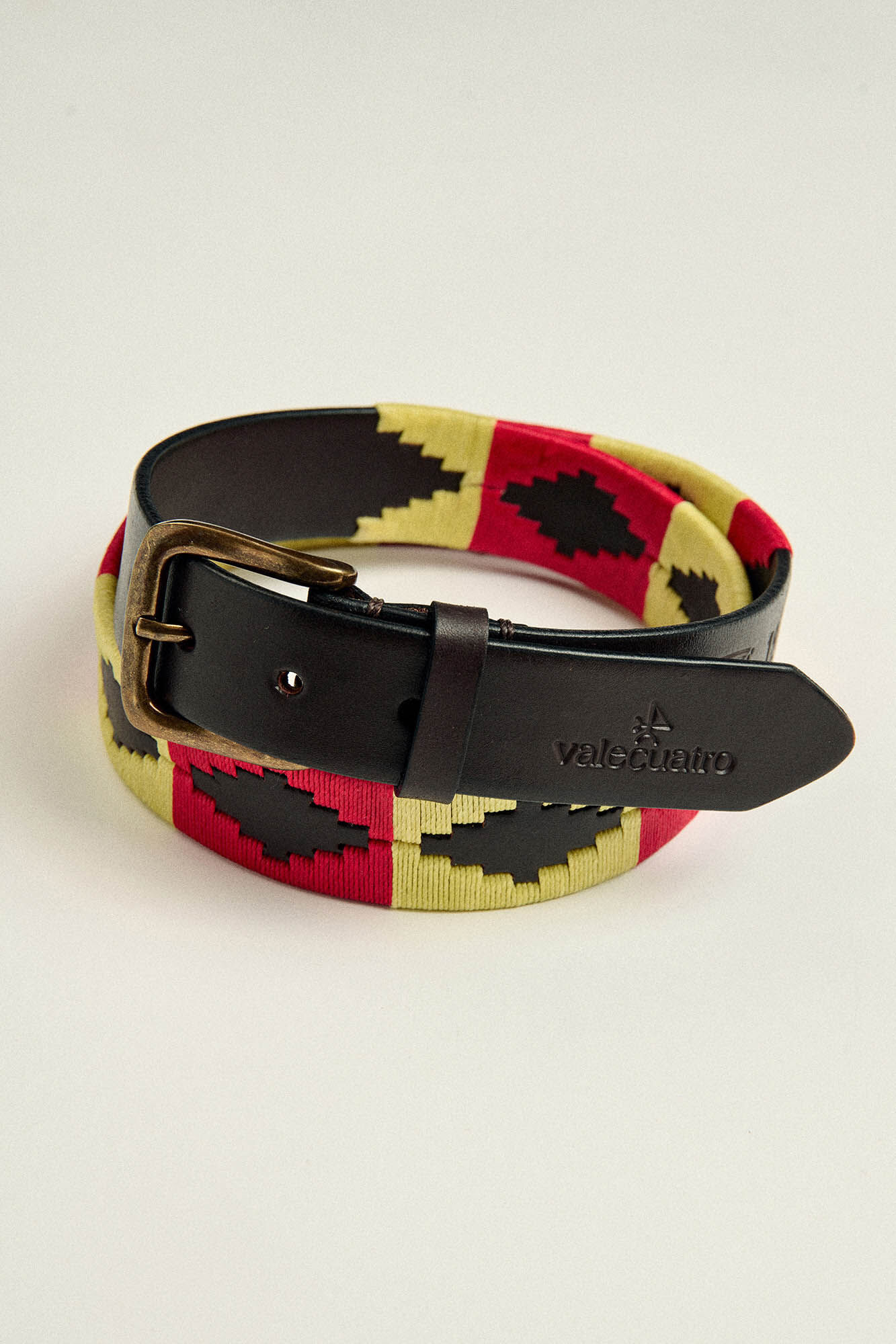 Valecuatro Cinto de pele Valecuatro modelo Soy&oacute;n Espanha Vermelho