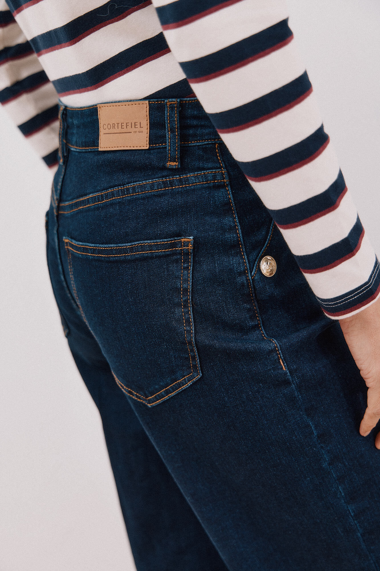 Cortefiel Cal&ccedil;as buttons Azul