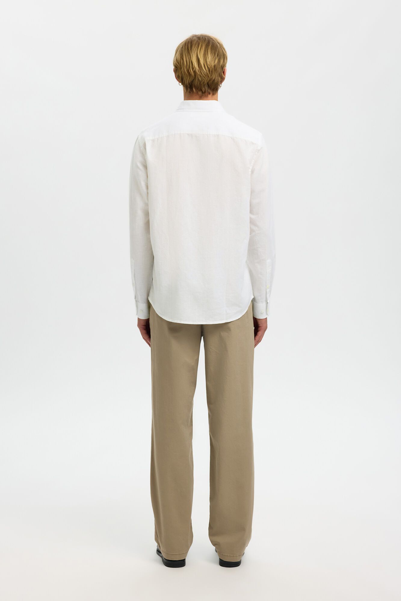 Selected Linen blend shirt White
