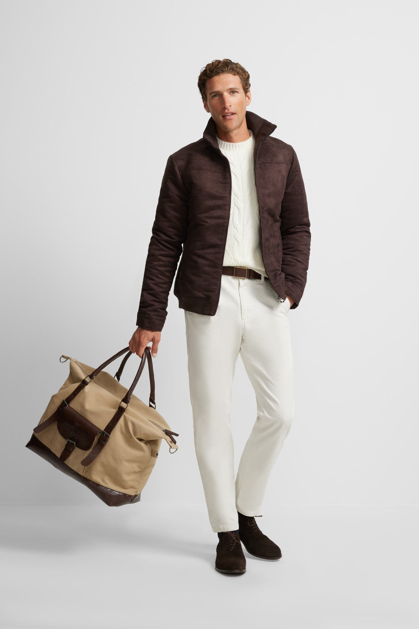 Silbon Suede jacket Brown