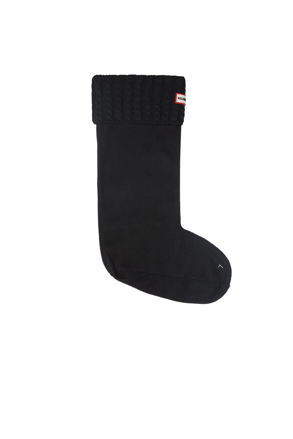 Cortefiel Mini Sst Tall Cable socks Black