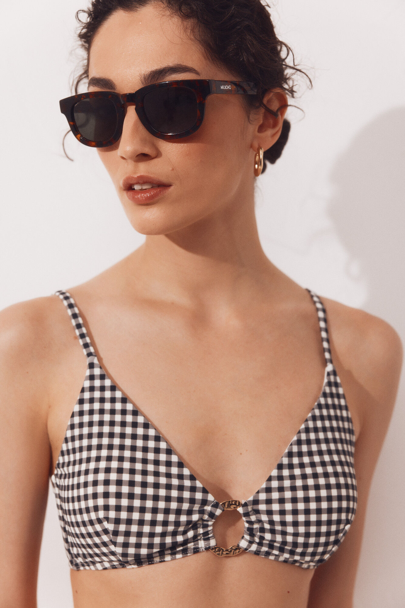 Cortefiel Gold ring bikini top