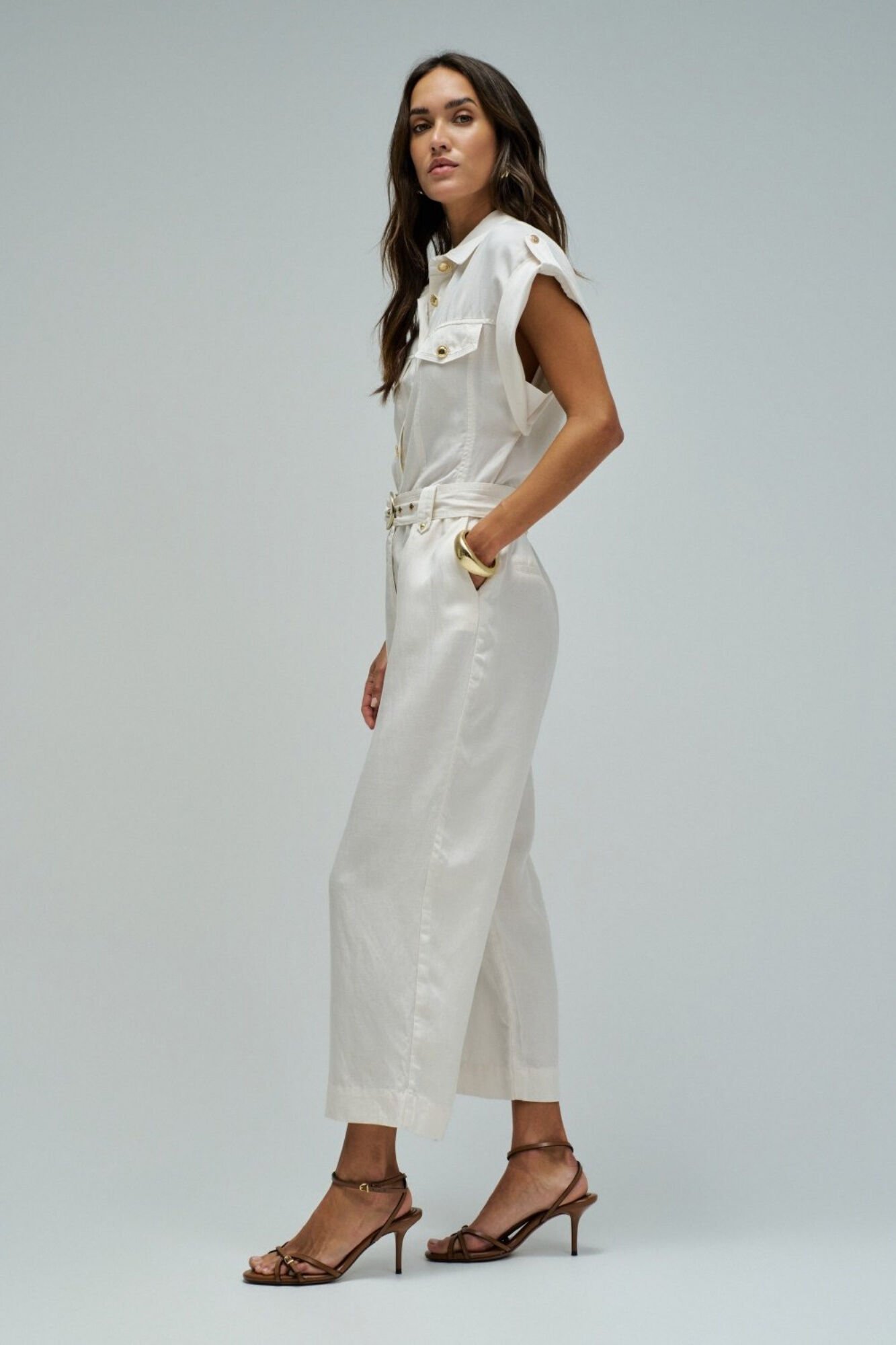 Salsa Jeans Macac&atilde;o denim Tostado