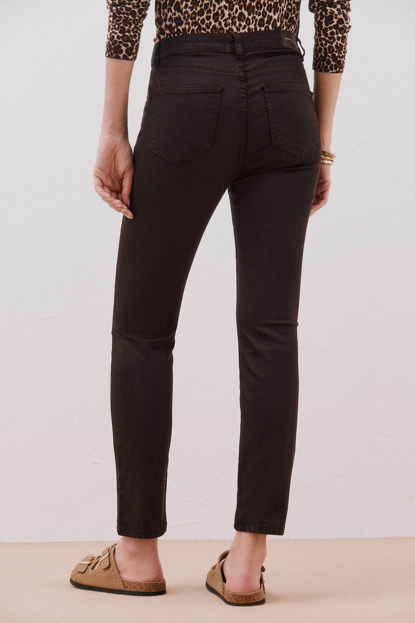 Cortefiel Sensational color pants Dark brown