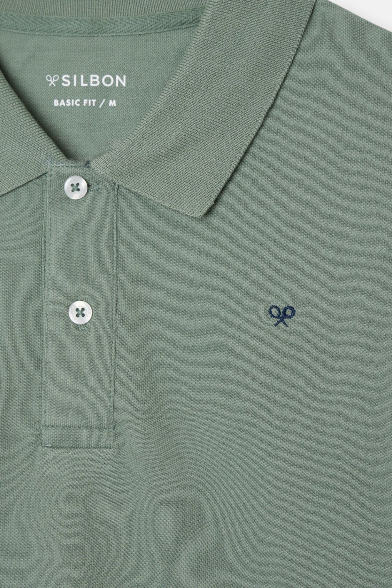 Silbon Polo cl&aacute;ssico liso Verde