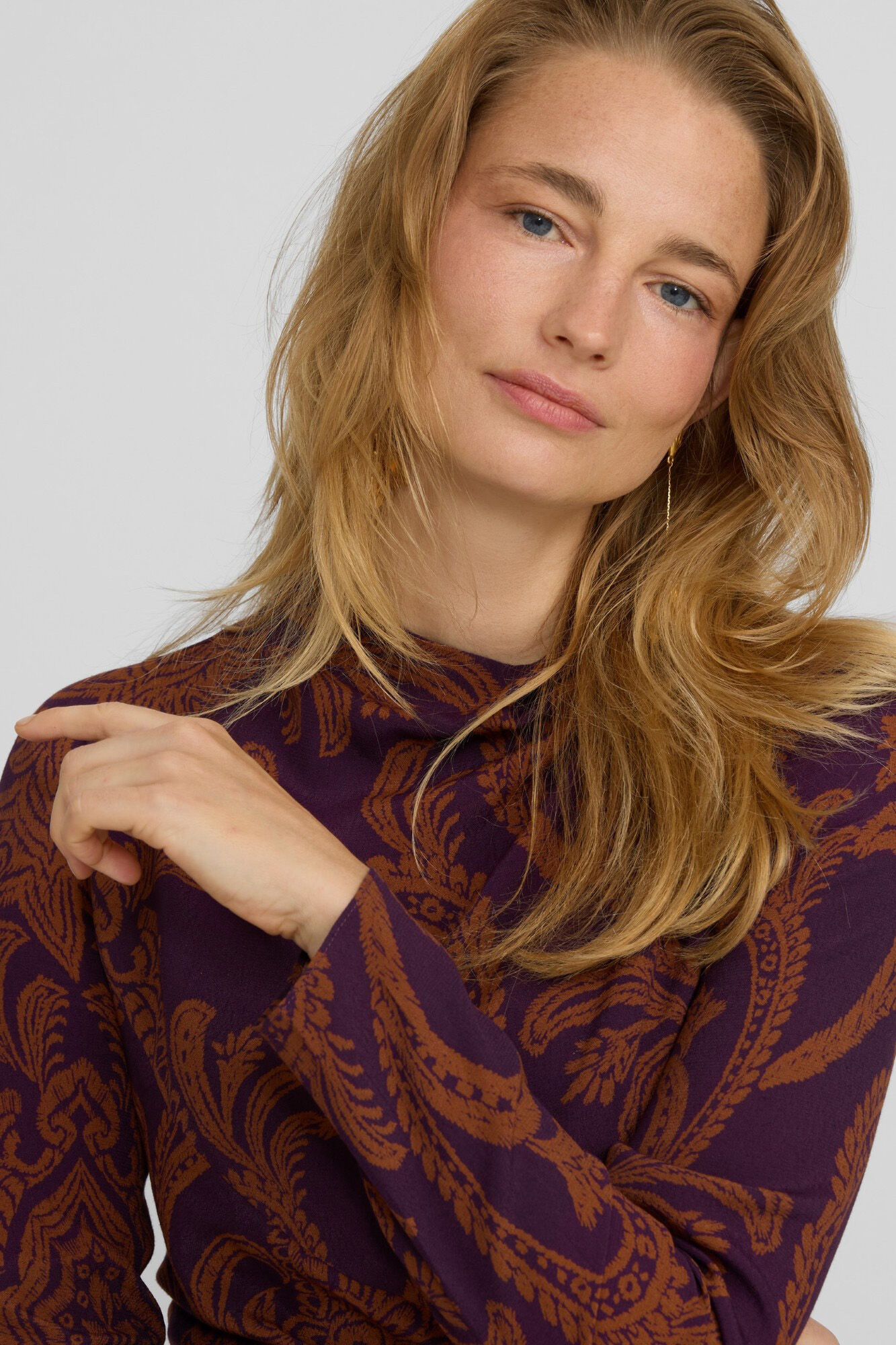 Silbon Vestido curto estampado drapeado Multicolorido