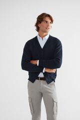 Silbon C&aacute;rdigan cl&aacute;sico liso Azul marino