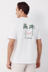 Cortefiel Graphic T-shirt White