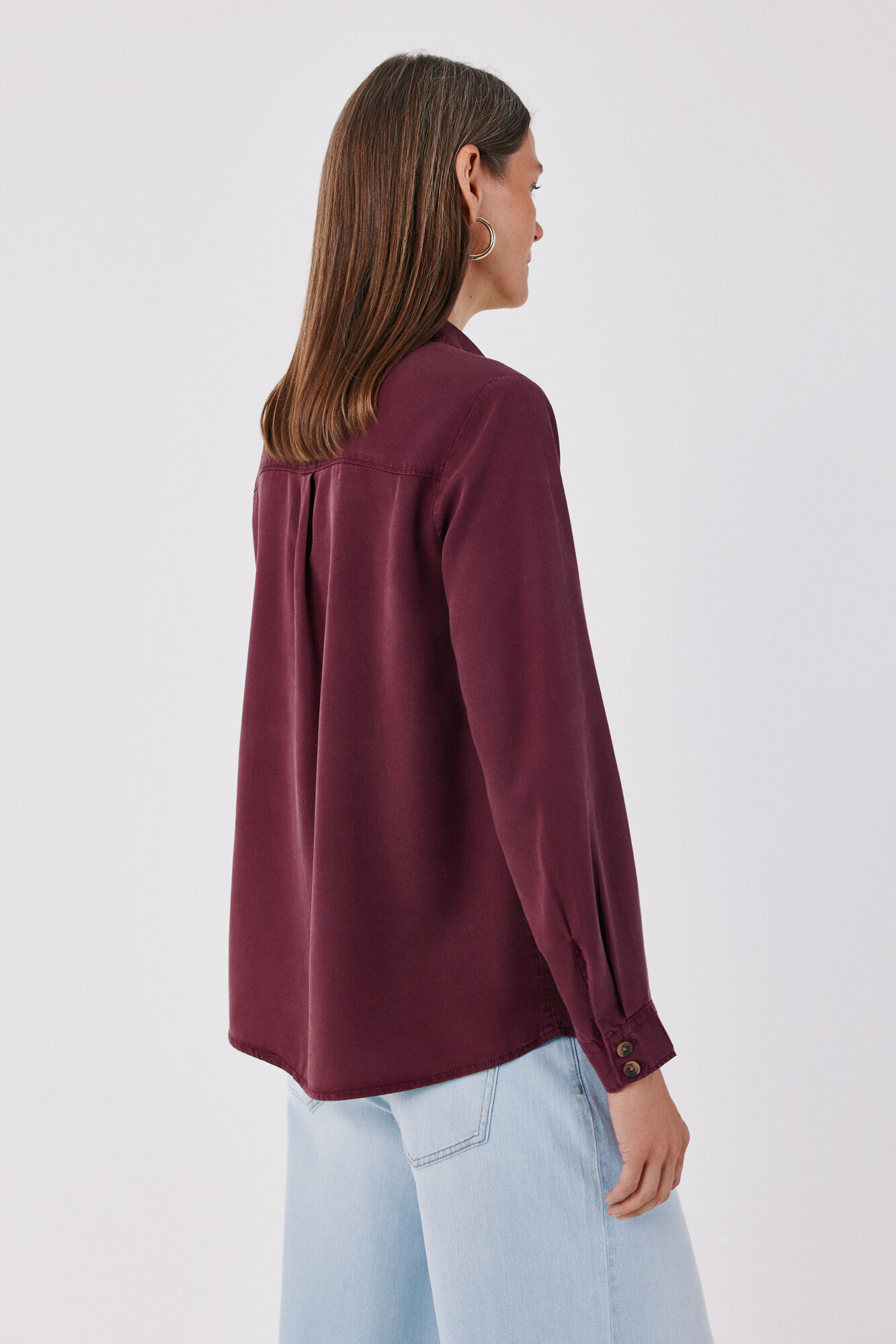 Cortefiel Camisa de ganga Tencel Granada
