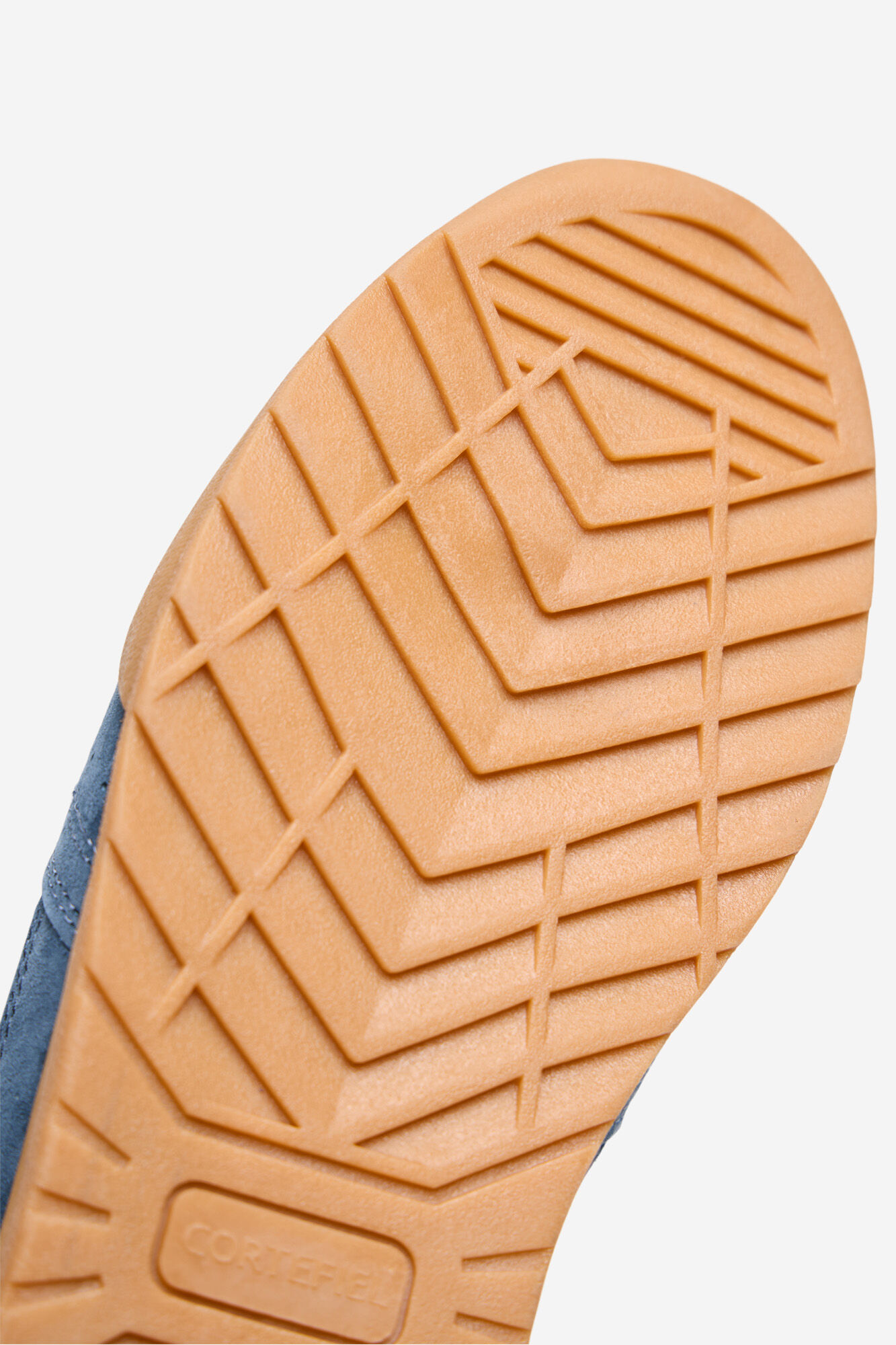 Cortefiel Leather and textile sneaker Blue