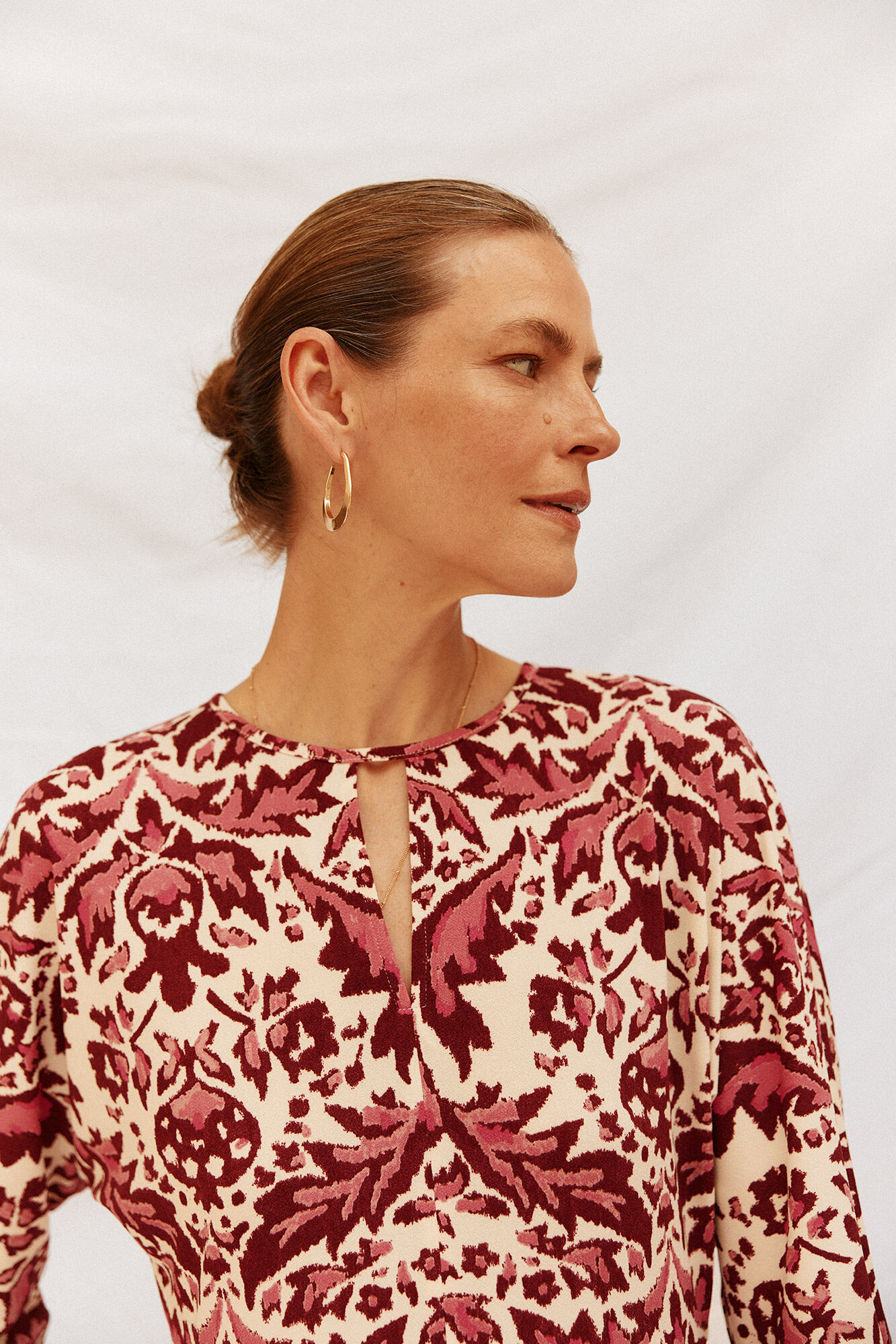 Cortefiel Flowing printed dress Multicolour