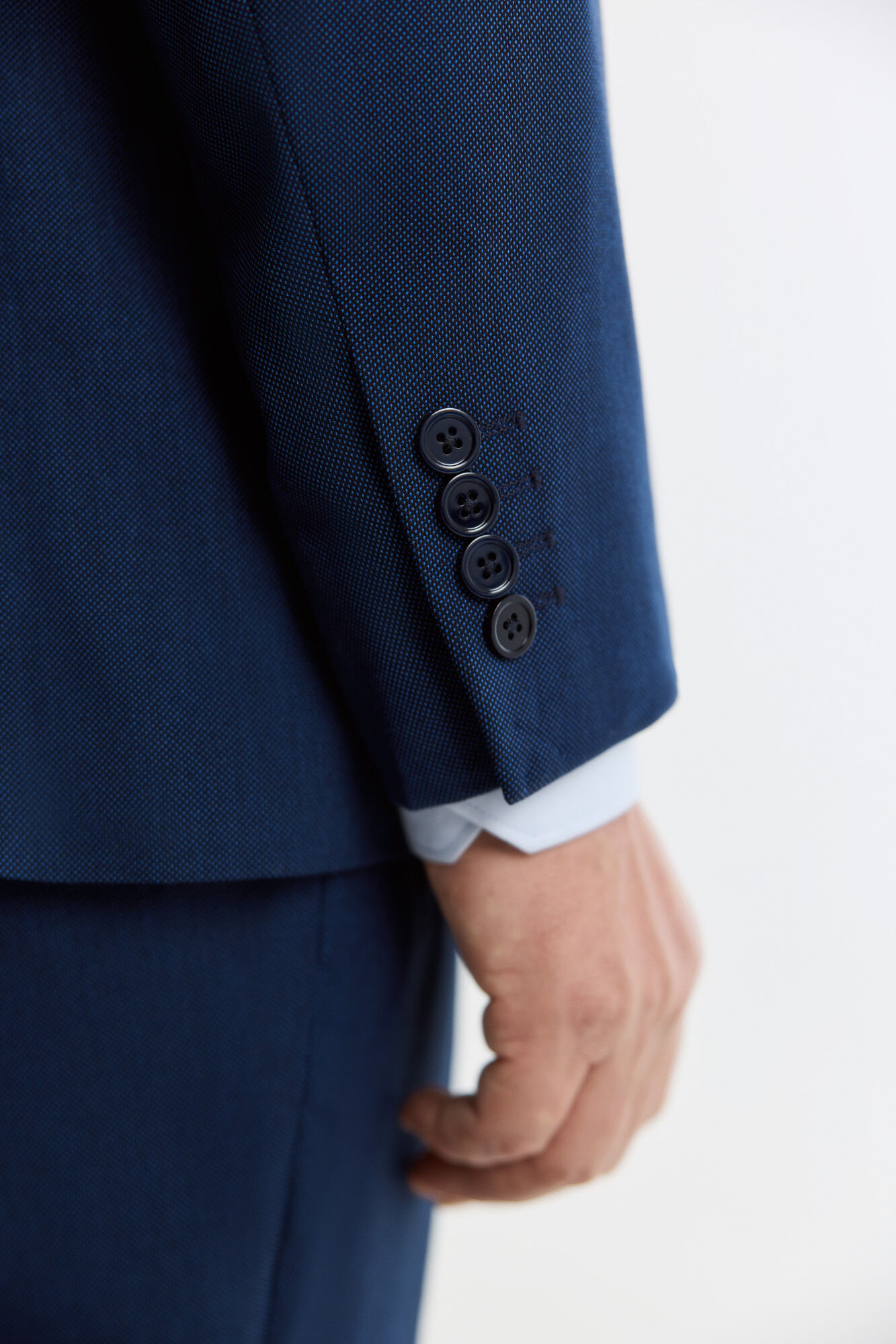 Cortefiel Birdseye Series XXI jacket Blue