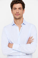 Cortefiel Camisa vestir rayas f&aacute;cil plancha Azul