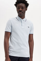 Fred Perry Polo com acabamento em duas listras Azul