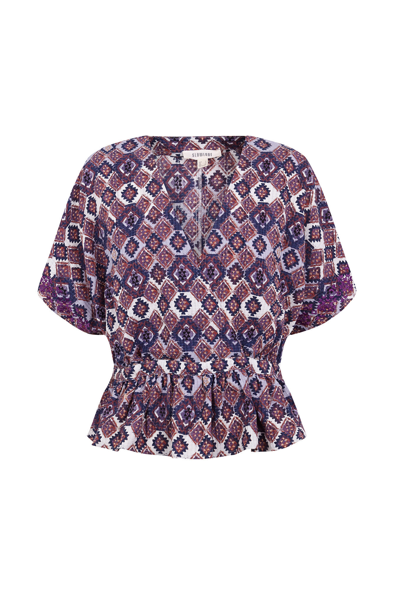 Slowlove Blusa bordado estampada Multicolorido