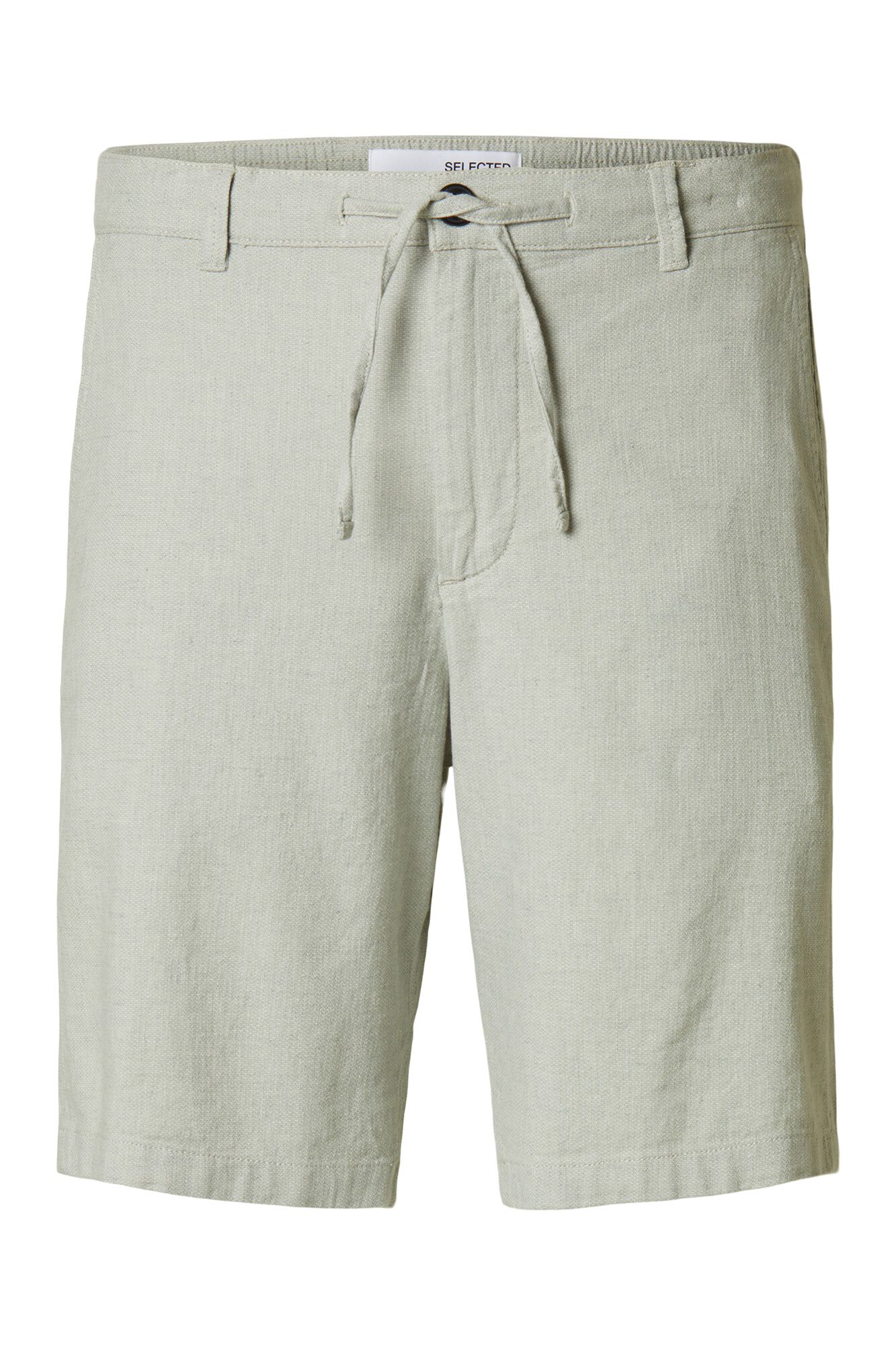 Selected Linen short Green