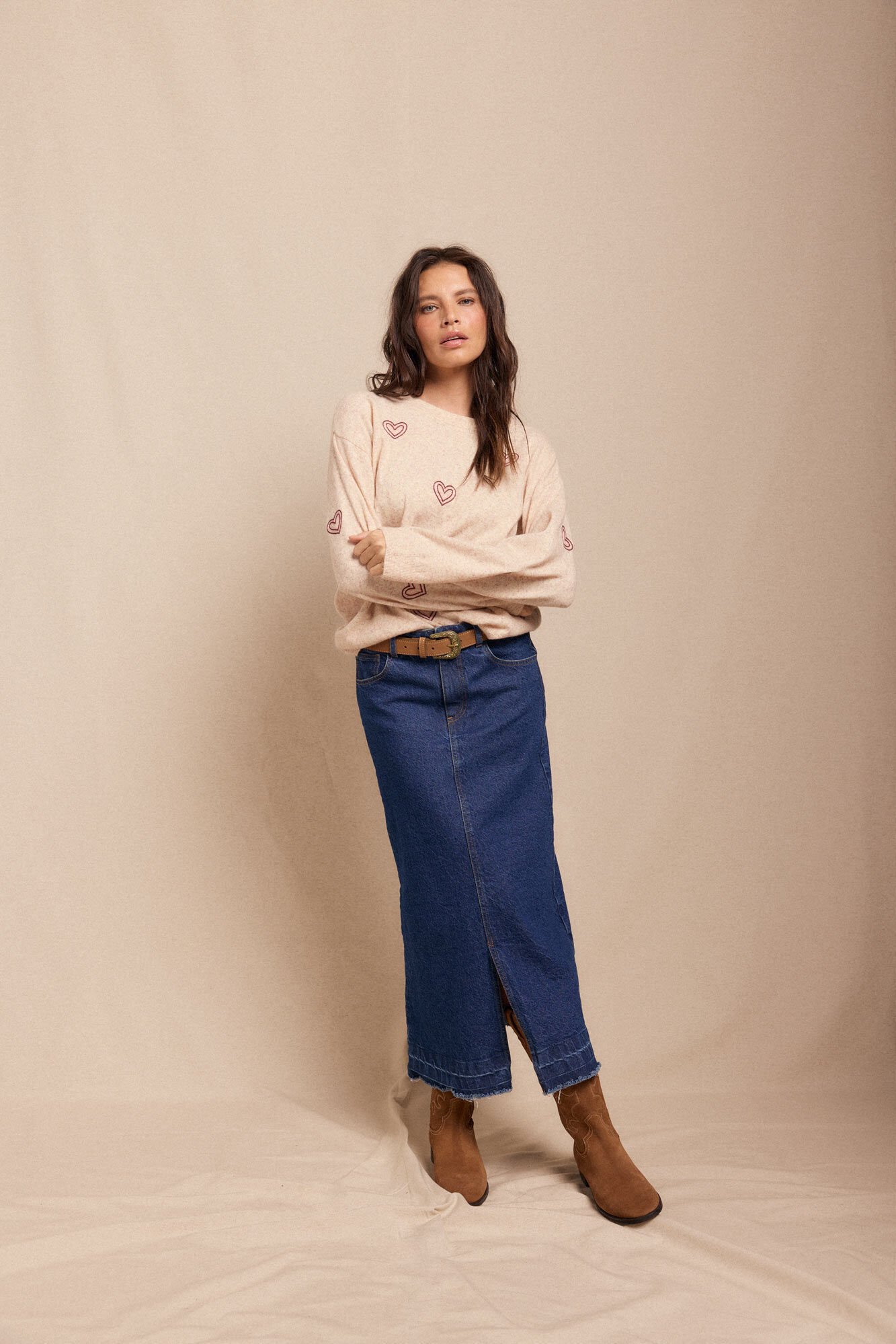 Slowlove Jersey bordado Ecru