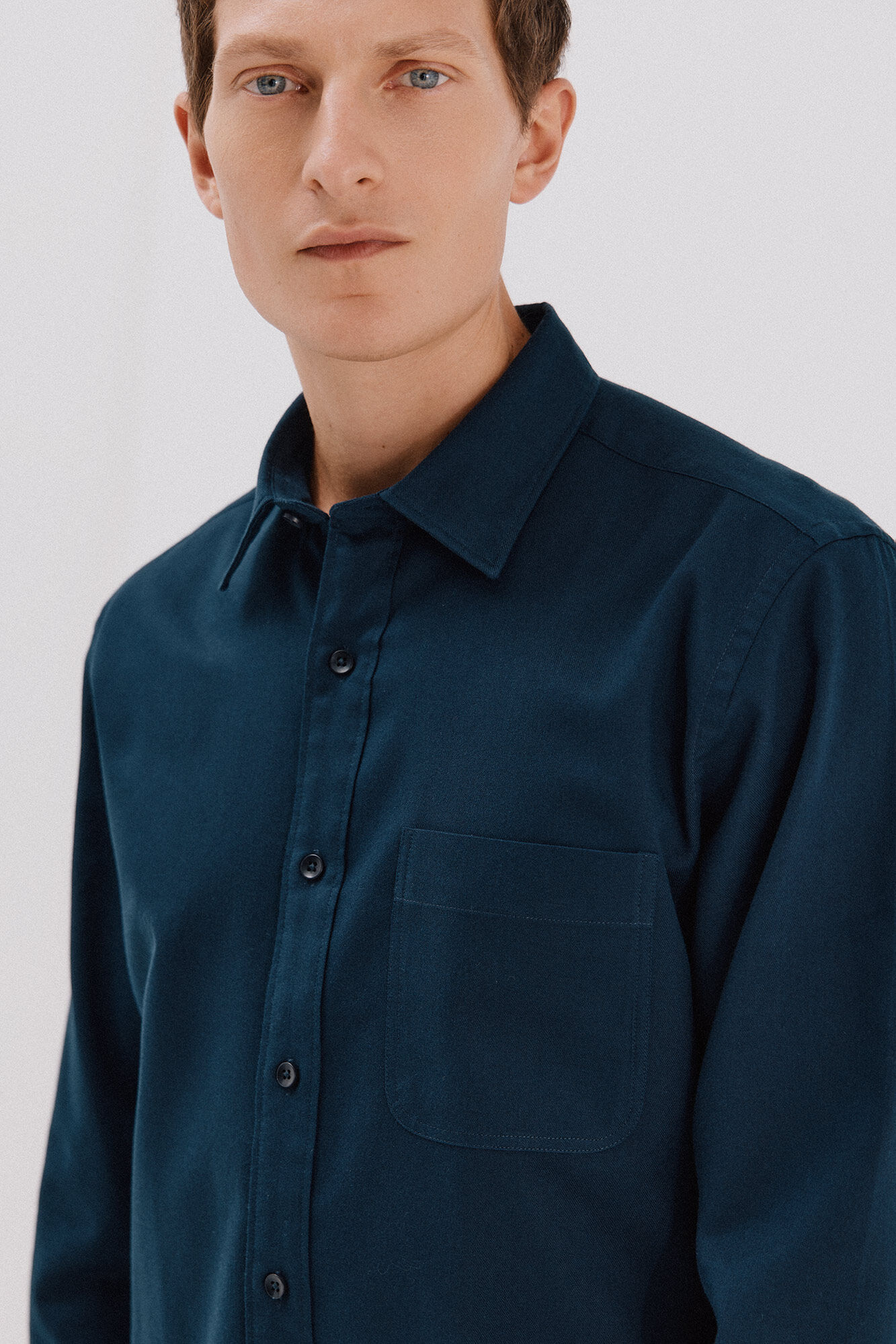 Cortefiel Tencel trench coat shirt