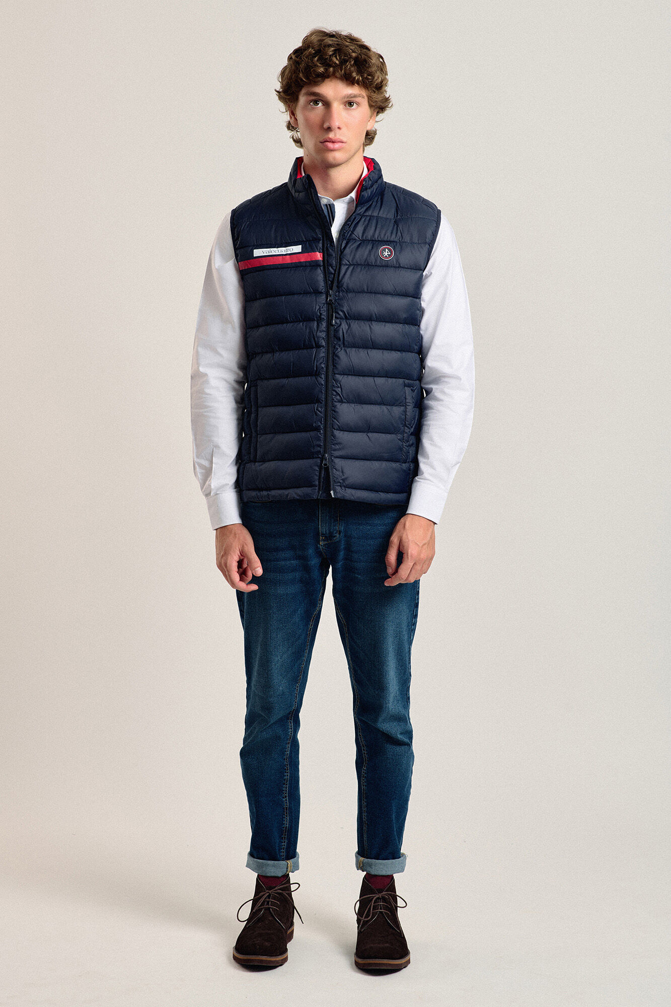 Valecuatro Colete acolchoado azul marinho com faixa Valecuatro Azul