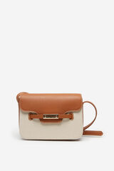 Cortefiel Belted crossbody bag Nude