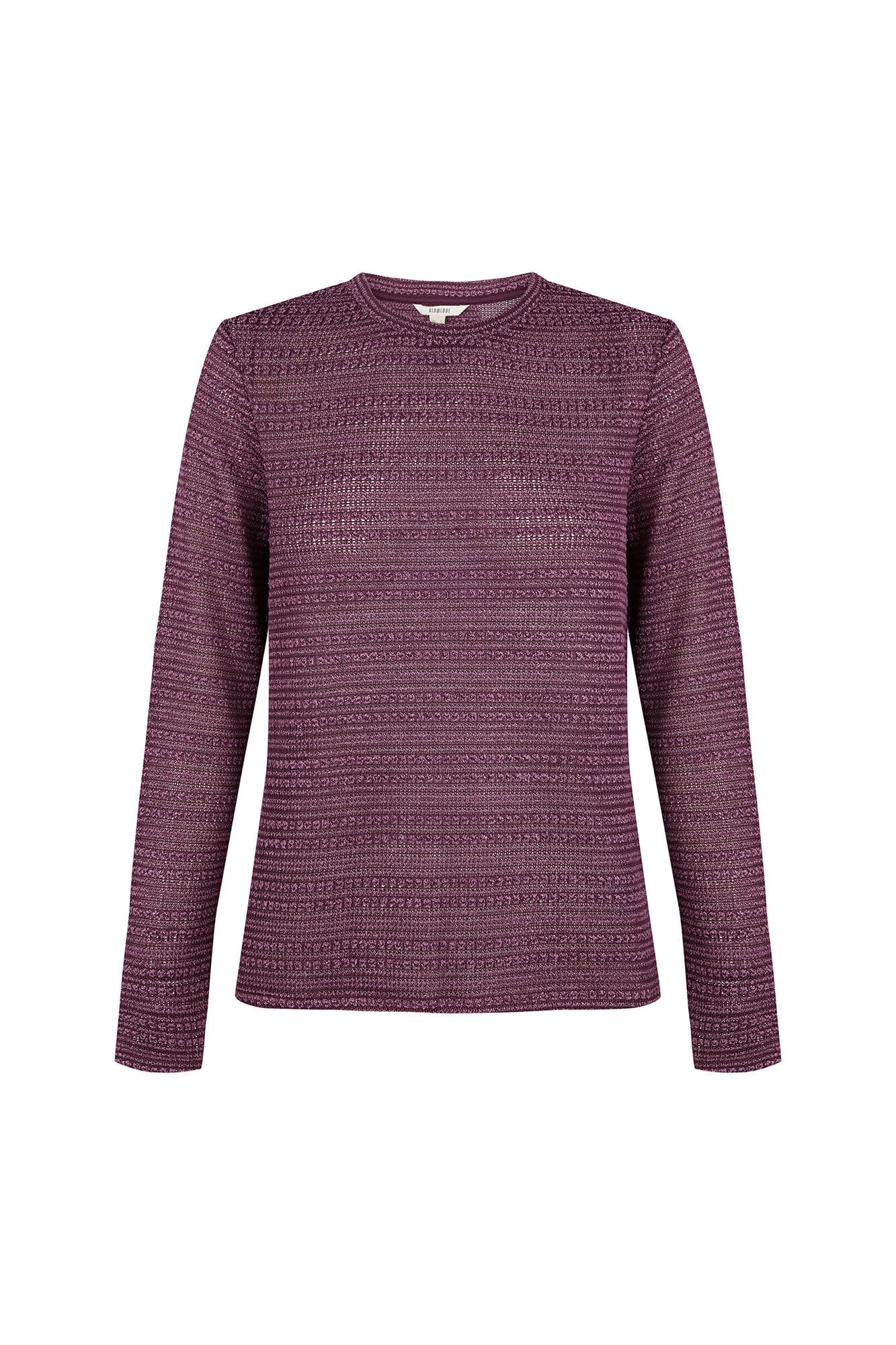 Slowlove Top com estrutura de riscas Roxo