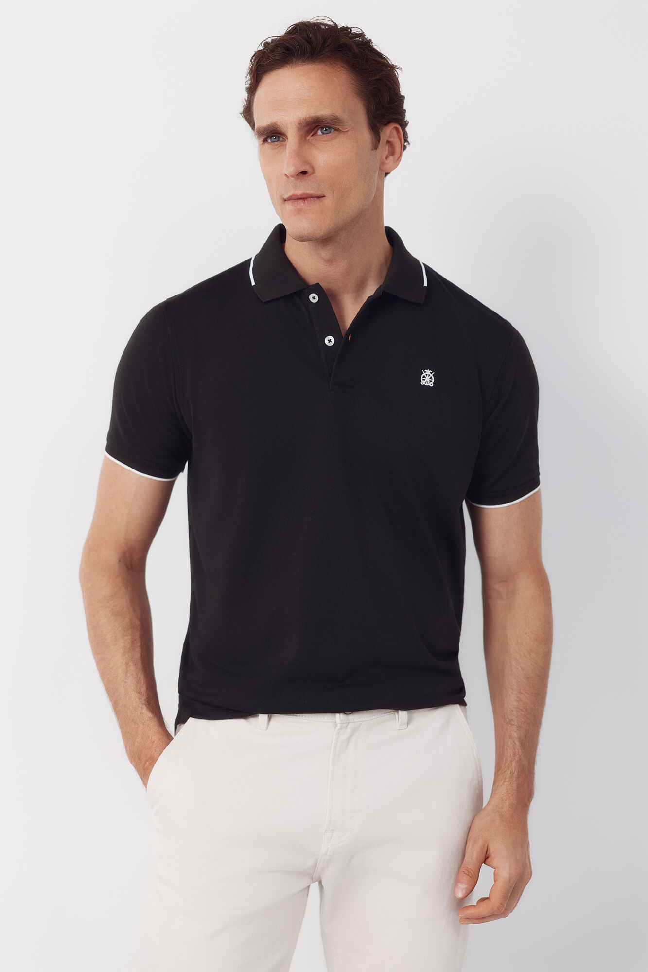 Cortefiel Polo COOLMAX&reg; cuello jacquard