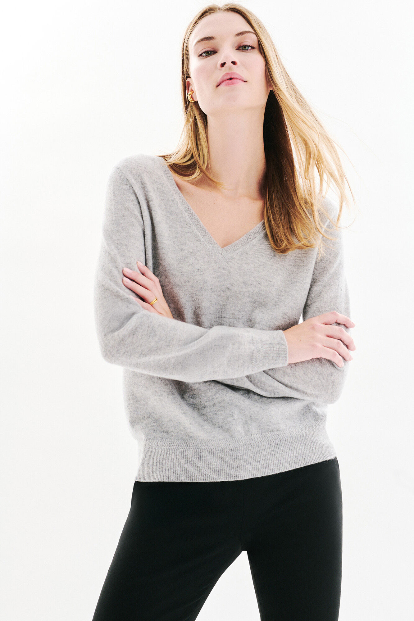 Caroll Jersey 100% cachemira Gris