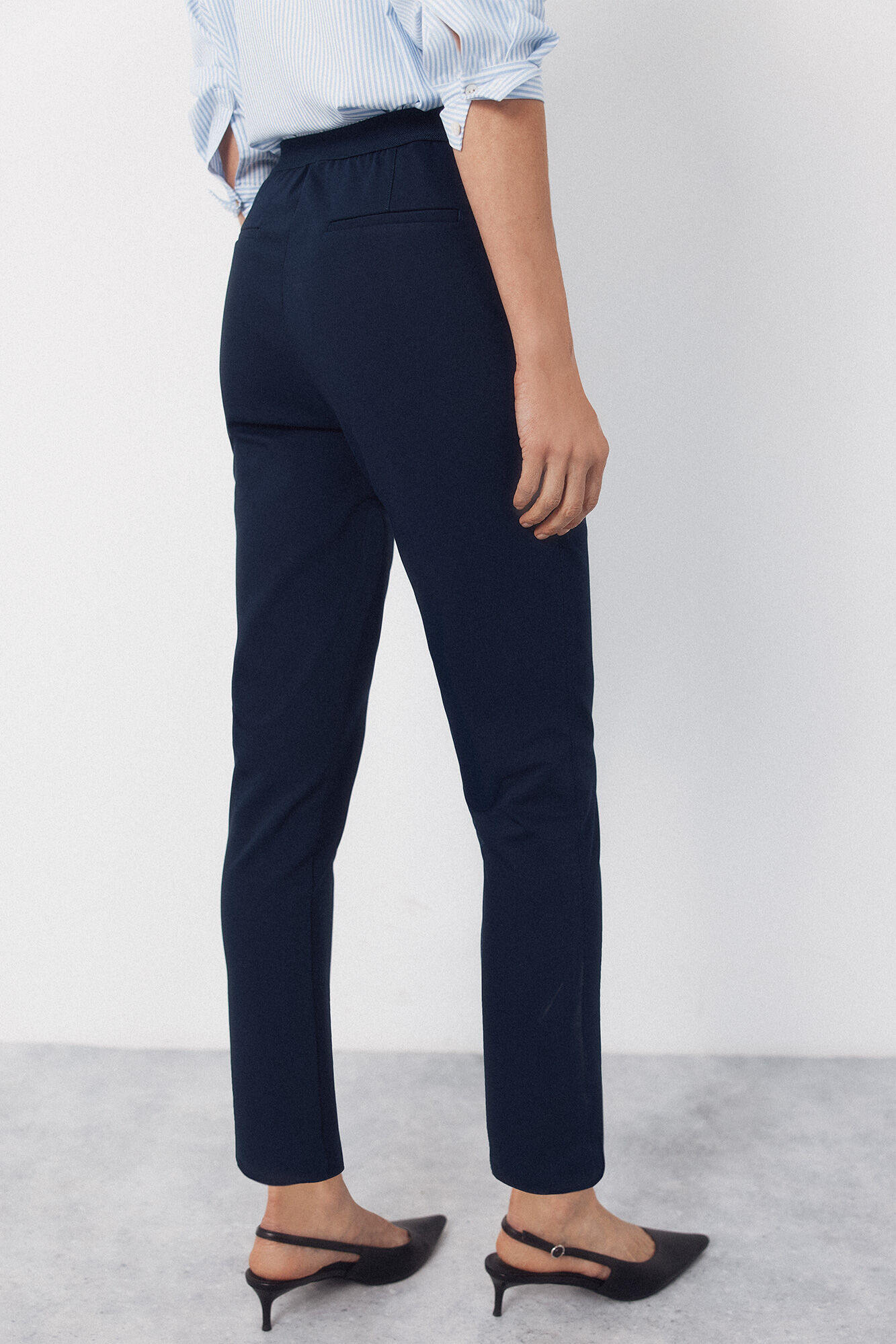 Cortefiel Pantal&oacute;n skinny el&aacute;stico Azul marino