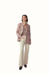 Slowlove Chaqueta americana cruzada Marr&oacute;n