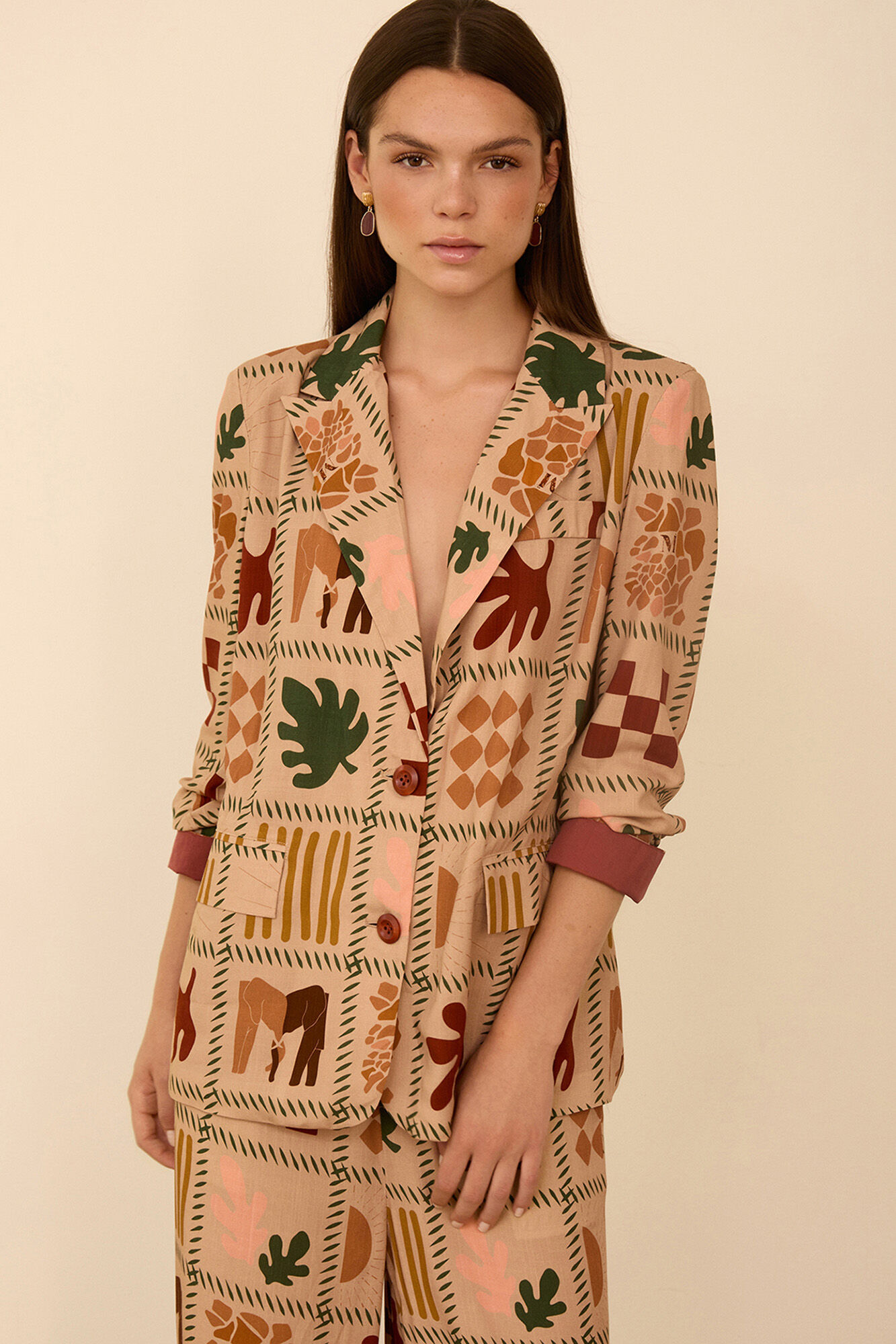 Meisie Blazer fluido estampado