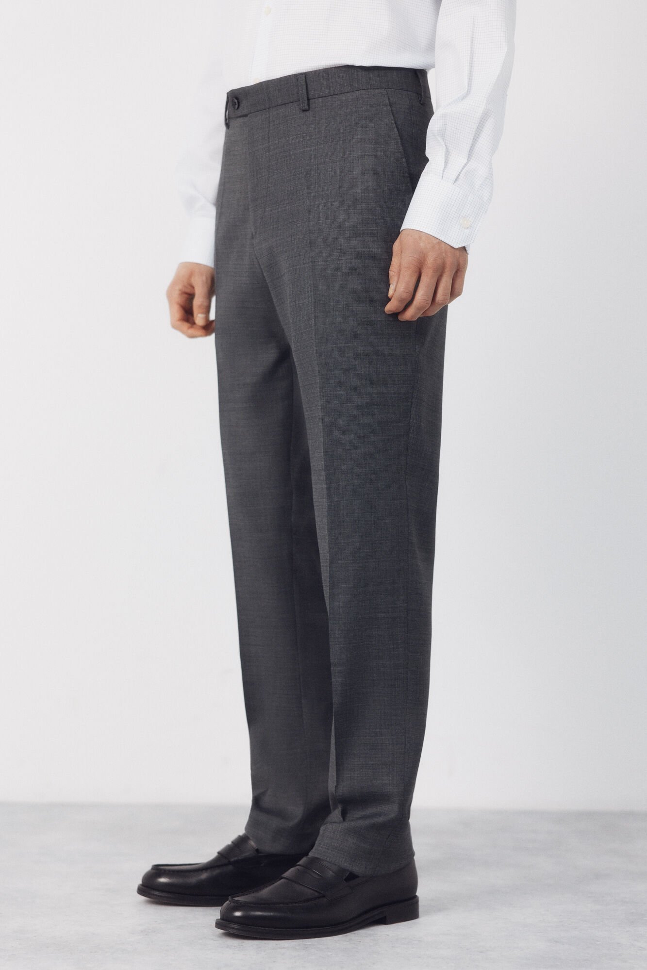 Cortefiel Dynamic structured grey trousers Dark grey